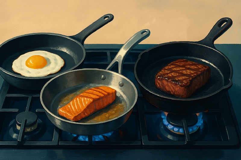 נירוסטה, נון-סטיק או יצקת ברזל? המדריך לבחירת המחבת המושלמת